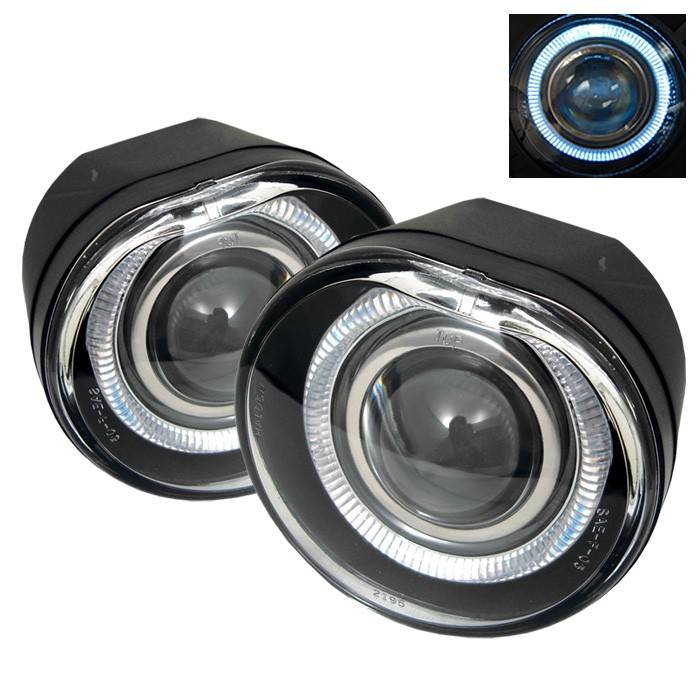 Spyder - Jeep Liberty Spyder Halo Projector Fog Lights - Clear - FL-P-JL02-HL