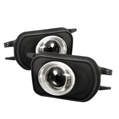 Spyder - Mercedes-Benz C Class Spyder Projector Fog Lights - Clear - FL-P-MBW20301-HL