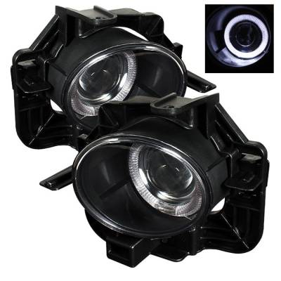 Spyder - Nissan Altima Spyder Halo Projector Fog Lights - Clear - FL-P-NA07-4D-HL