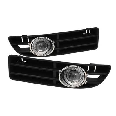 Spyder - Volkswagen Jetta Spyder Projector Halo Fog Lights - Clear - FL-P-VJ99-HL
