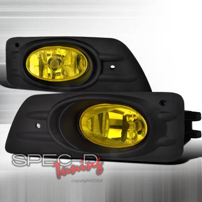 Spec-D - Honda Accord 4DR Spec-D OEM Style Fog Lights - Yellow - LF-ACD064AMOEM-RS