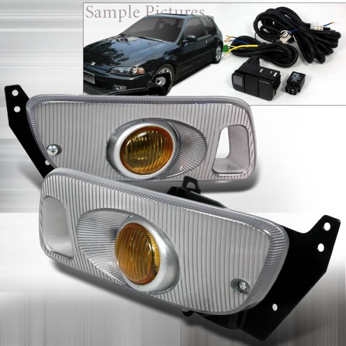 Spec-D - Honda Civic Spec-D OEM - Yellow Fog Lights - Yellow - LF-CV923AMOEM