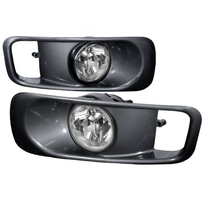 Spec-D - Honda Civic Spec-D OEM Fog Lights with Gray Cover - Clear Lens - LF-CV99OEM-WJ
