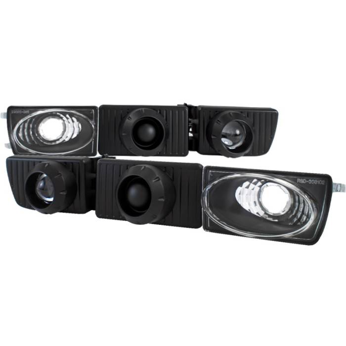 Spec-D - Volkswagen Golf Spec-D Projector Fog Lights with Bumper Lights - LFP-GLF93JM-APC
