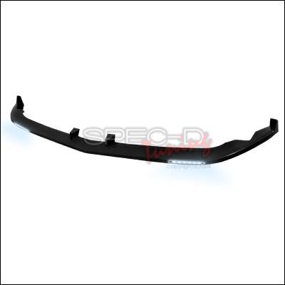 Spec-D - Ford Mustang Spec-D Front Lip with LED - Polyurethane - LPF-MST10LED-PU