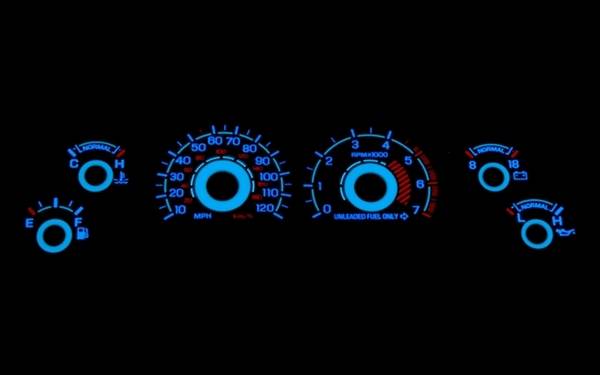 Stack Racing - Ford Mustang Stack Racing White Face Reverse Glow Gauges - 52010