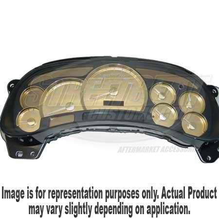 US Speedo - US Speedo Platinum Gold Gauge Face with White Back with Color Match Needles: 120 MPH - No Transmission Temperature - SS GM 08G