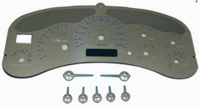US Speedo - US Speedo Stainless Steel Gauge Face with Blue Back and Color Match Needles - Displays 120 MPH - Transmission Temperature - SS GM 10B