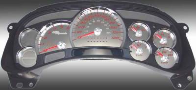 US Speedo - US Speedo Stainless Steel Gauge Face with Red Back and Color Match Needles - Displays 120 MPH - No Transmission - SS GM 11R
