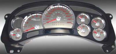 US Speedo - US Speedo Stainless Steel Gauge Face with Red Back and Color Match Needles - Displays 120 MPH - Transmission Temperature - SS GM 12R