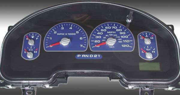 US Speedo - US Speedo Blue Exotic Color Gauge Face - Displays MPH - XLT 04 BL