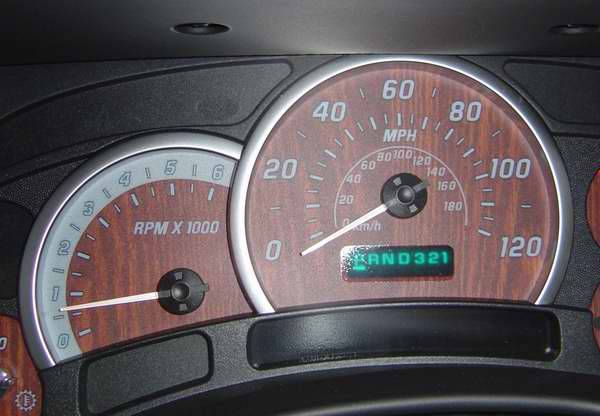 US Speedo - US Speedo Wood Grain Exotic Color Gauge Face - Displays 120 MPH - Gas - Transmission Temperature - CK1200441