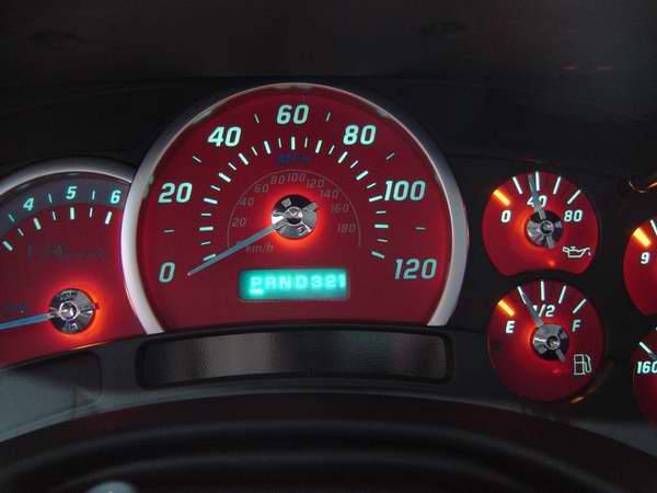 US Speedo - US Speedo Red Exotic Color Gauge Face - Displays 120 MPH - Gas - Transmission Temperature - CK1200445
