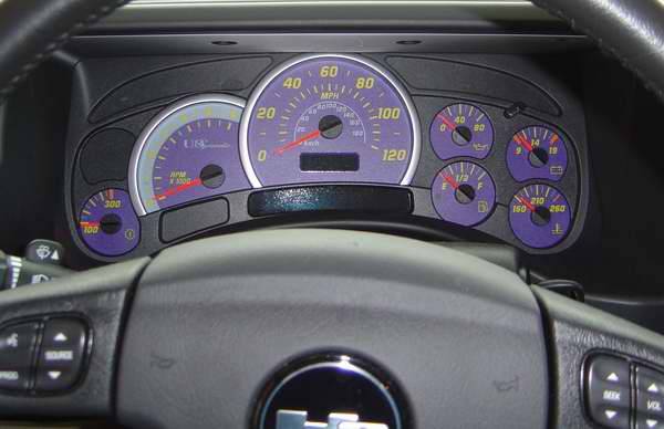 US Speedo - US Speedo Purple Exotic Color Gauge Face - Displays 120 MPH - Gas - Transmission Temperature - CK1200447