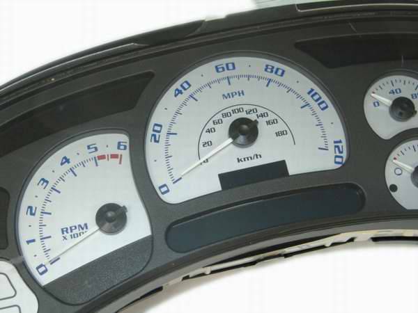 US Speedo - US Speedo Silver Platinum Exotic Color Gauge Face - Displays 120 MPH - Gas - No Transmission Temperature - CK1200532