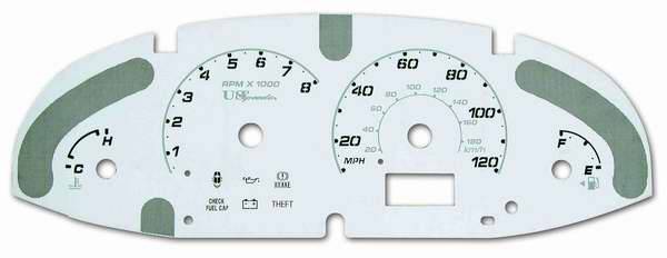 US Speedo - US Speedo Stainless Steel Gauge Face - Displays MPH - EXS0401