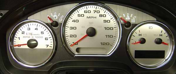 US Speedo - US Speedo Stainless Steel Gauge Face - Displays MPH - Tachometer - F1500403