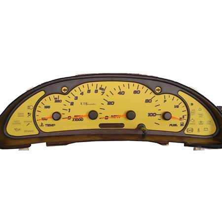 US Speedo - US Speedo Stainless Steel Gauge Face - Displays MPH - Tachometer - SUN0301