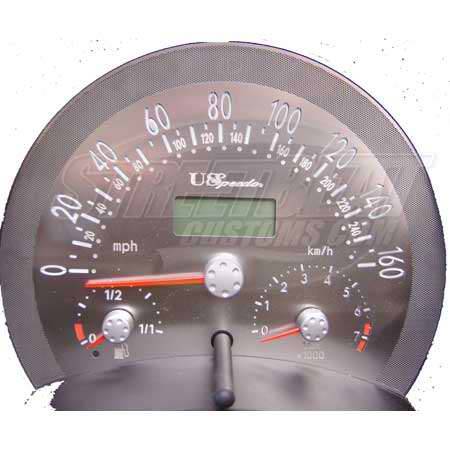US Speedo - US Speedo Stainless Steel Gauge Face - Displays 160 MPH - Automatic - VWB0302