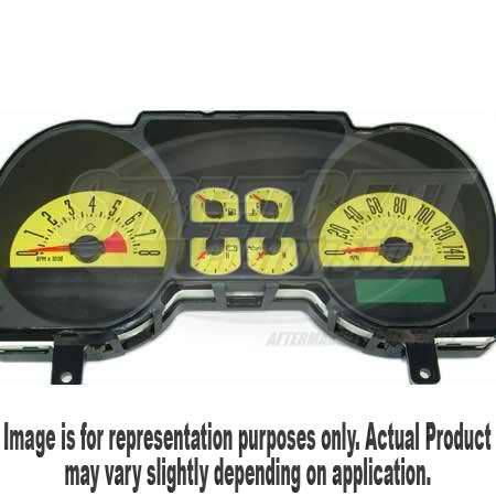 US Speedo - US Speedo Yellow Exotic Color Gauge Face - Displays 140 MPH - 4 Gauges - MUS 084 YE