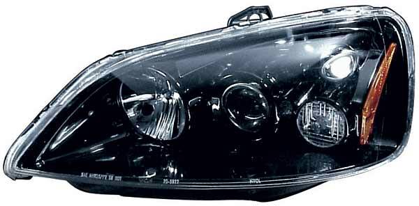 TYC - TYC Headlight Projectors with Black Housing - 80592190