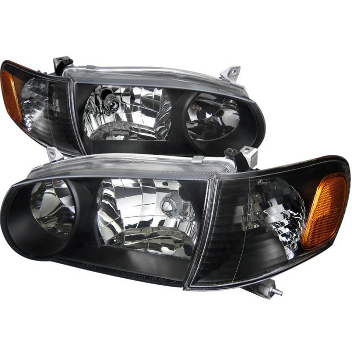 Spec-D - Toyota Corolla Spec-D Euro Headlights - Black Housing - 1PC - 2LCLH-COR01JM-DP