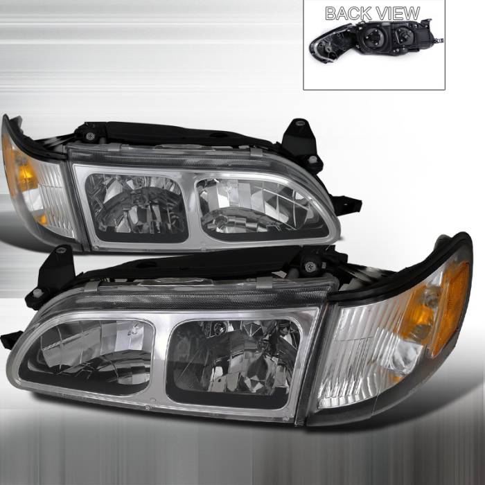 Spec-D - Toyota Corolla Spec-D Headlight & Corner Light - Chrome - 2LCLH-COR93-DP
