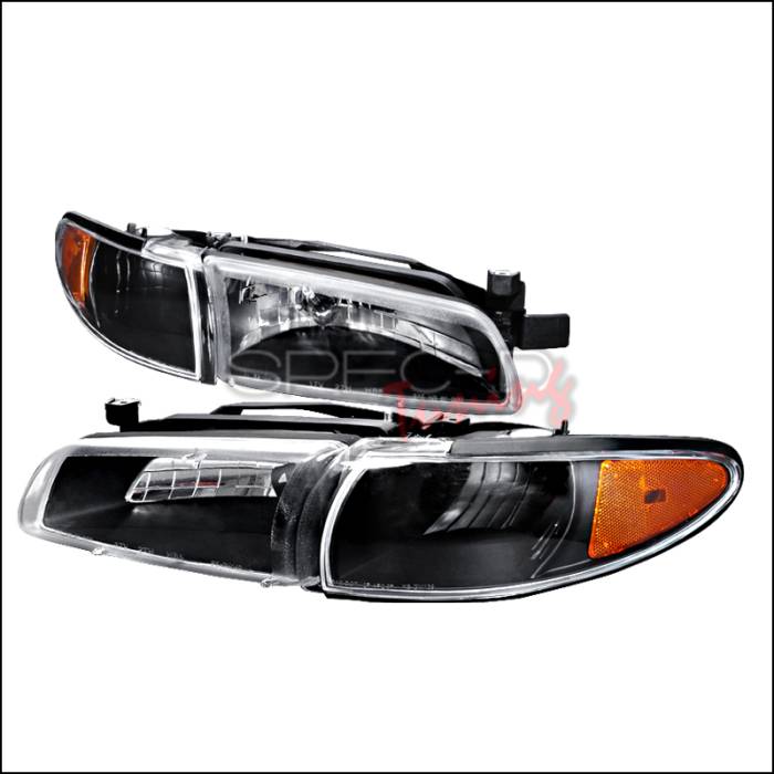 Spec-D - Pontiac Grand Prix Spec-D Crystal Housing Headlights - Black - 2LCLH-GPX97JM-KS