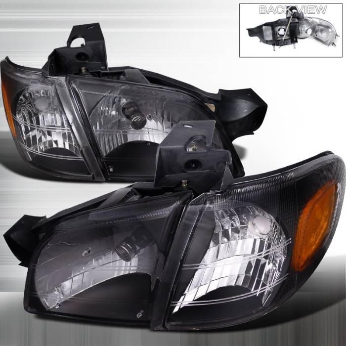 Spec-D - Chevrolet Venture Spec-D Crystal Headlights - Black 1PC - 2LCLH-VENT97JM-RS