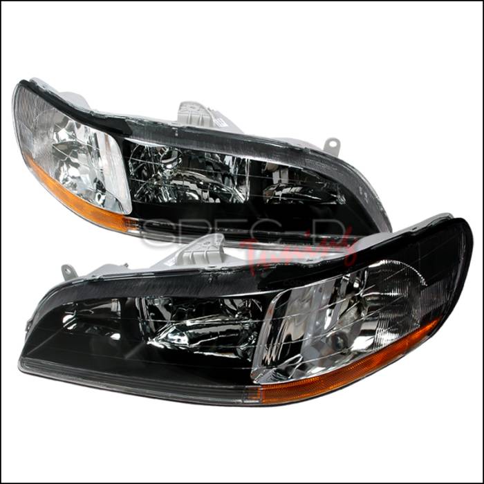 Spec-D - Honda Accord Spec-D Crystal Housing Headlights - Black - 2LH-ACD98JM-KS