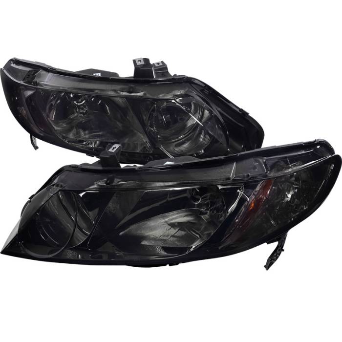 Spec-D - Honda Civic 4DR Spec-D Headlights - Smoke - 2LH-CV064G-RS