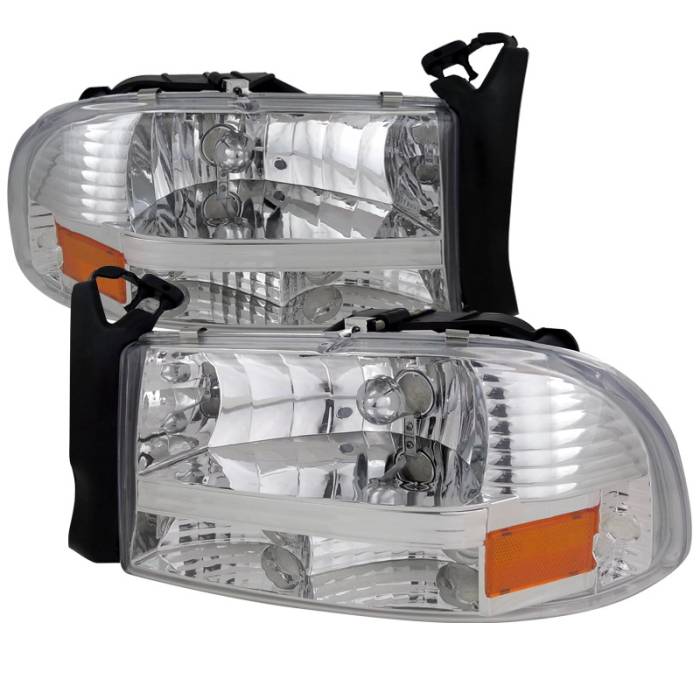 Spec-D - Dodge Dakota Spec-D Chrome Headlight - 2LH-DAK97-ABM