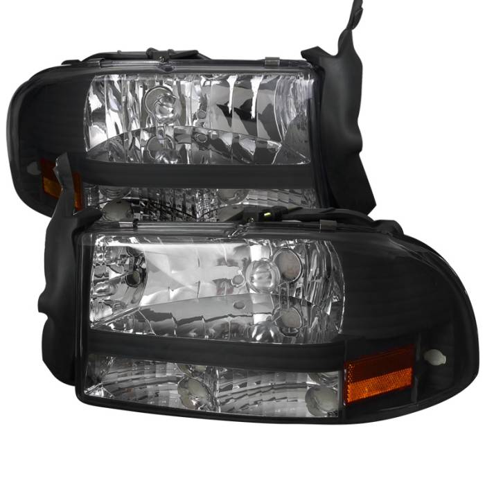 Spec-D - Dodge Dakota Spec-D Black Headlight - 2LH-DAK97JM-ABM