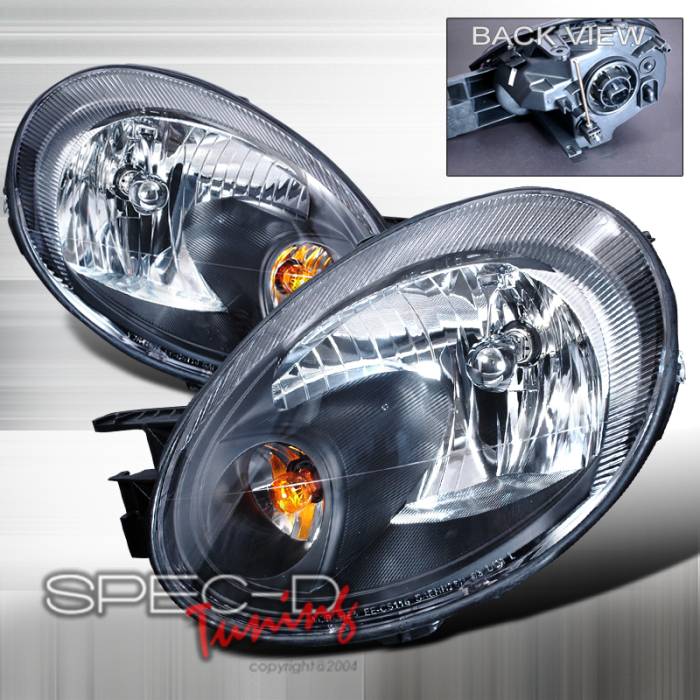 Spec-D - Dodge Neon Spec-D Crystal Housing Headlights - Black - 2LH-NEO03JM-KS