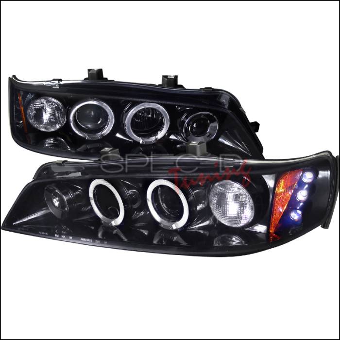 Spec-D - Honda Accord Spec-D Black Housing Projector Headlights - Smoked Lens Gloss - 2LHP-ACD94G-TM