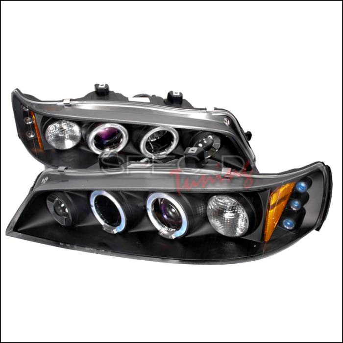 Spec-D - Honda Accord Spec-D Halo LED Projector Headlights - Black - 2LHP-ACD94JM-TM