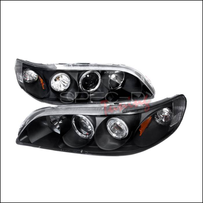 Spec-D - Honda Accord Spec-D Halo Projector Headlights - Black - 2LHP-ACD98JM-KS