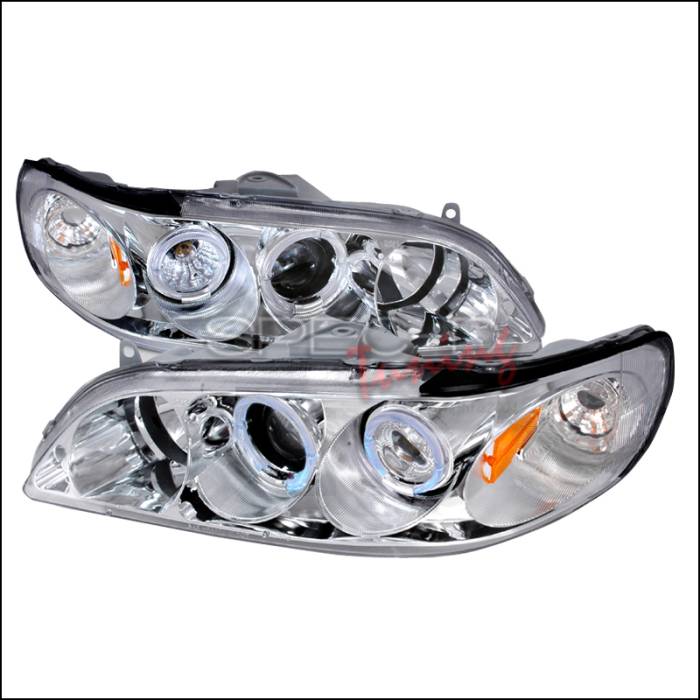 Spec-D - Honda Accord Spec-D Halo Projector Headlights - Chrome - 2LHP-ACD98-KS