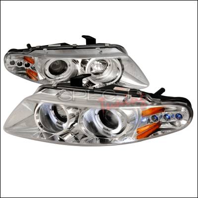 Spec-D - Dodge Avenger Spec-D Halo LED Projector Headlights - Chrome - 2LHP-AVG97-TM