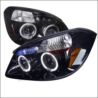 Spec-D - Chevrolet Cobalt Spec-D Black Housing Projector Headlights - Smoked Lens Gloss - 2LHP-COB05G-TM
