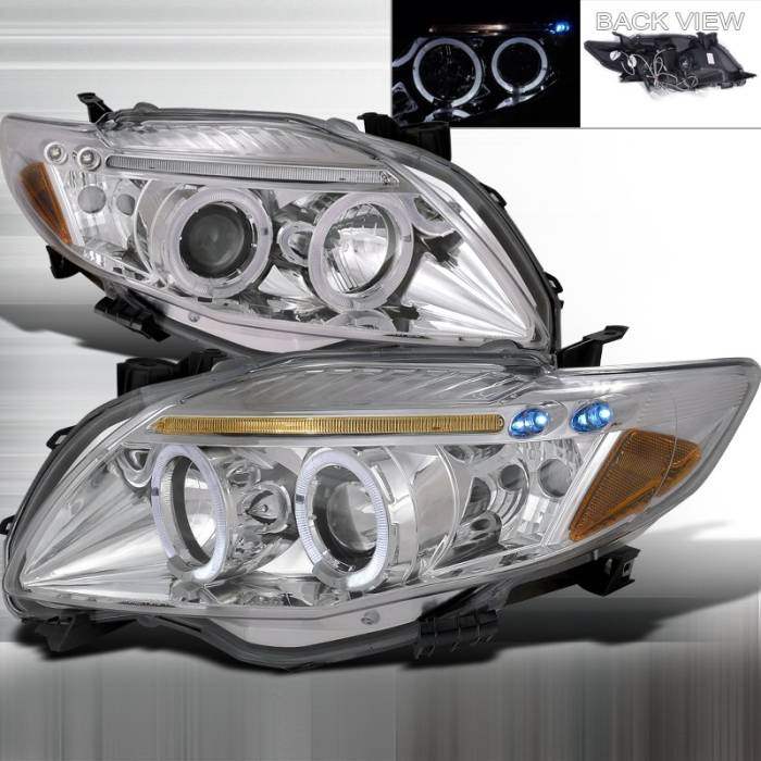 Spec-D - Toyota Corolla Spec-D Halo Projector Headlight - 2LHP-COR09-TM
