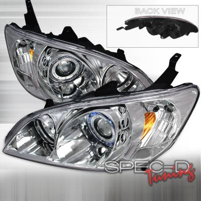 Spec-D - Honda Civic Spec-D Halo Projector Headlights - Chrome - 2LHP-CV04-KS