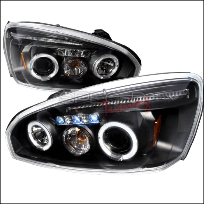 Spec-D - Chevrolet Malibu Spec-D Halo LED Projector Headlights - Black - 2LHP-MBU04JM-TM