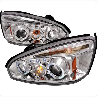 Spec-D - Chevrolet Malibu Spec-D Halo LED Projector Headlights - Chrome - 2LHP-MBU04-TM