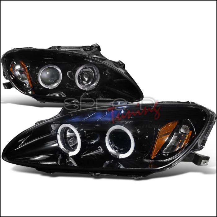 Spec-D - Honda S2000 Spec-D Black Housing Projector Headlights - Smoked Lens Gloss - 2LHP-S2K04G-TM