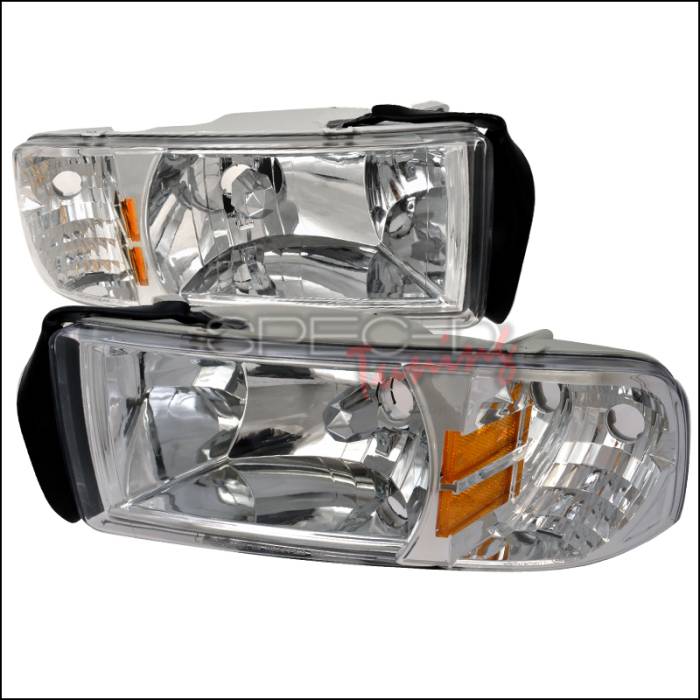 Spec-D - Dodge Ram Spec-D Crystal Housing Headlights - Chrome - 2LH-RAM94-ABM
