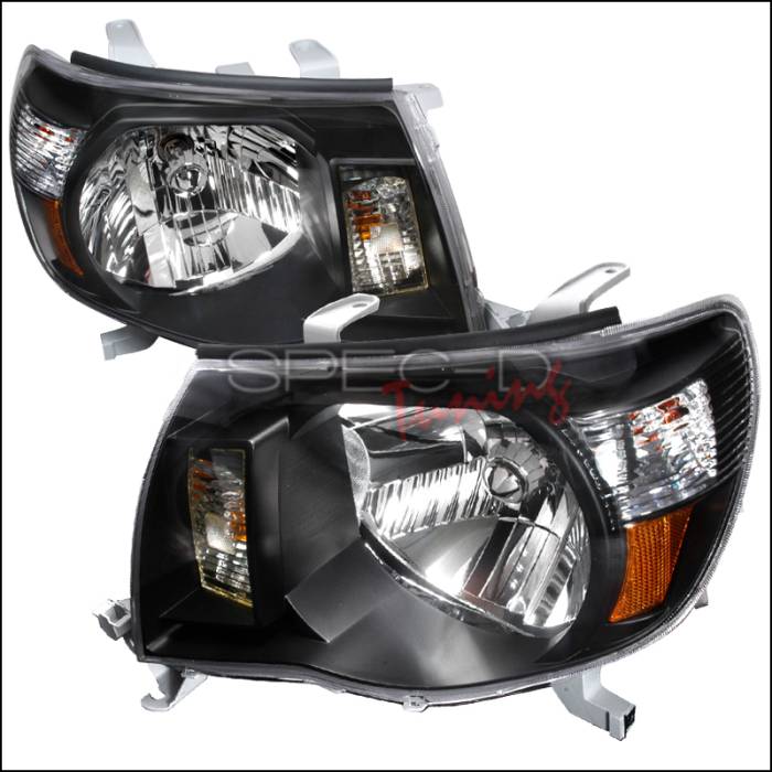 Spec-D - Toyota Tacoma Spec-D Crystal Housing Headlights - Black - 2LH-TAC06JM-KS