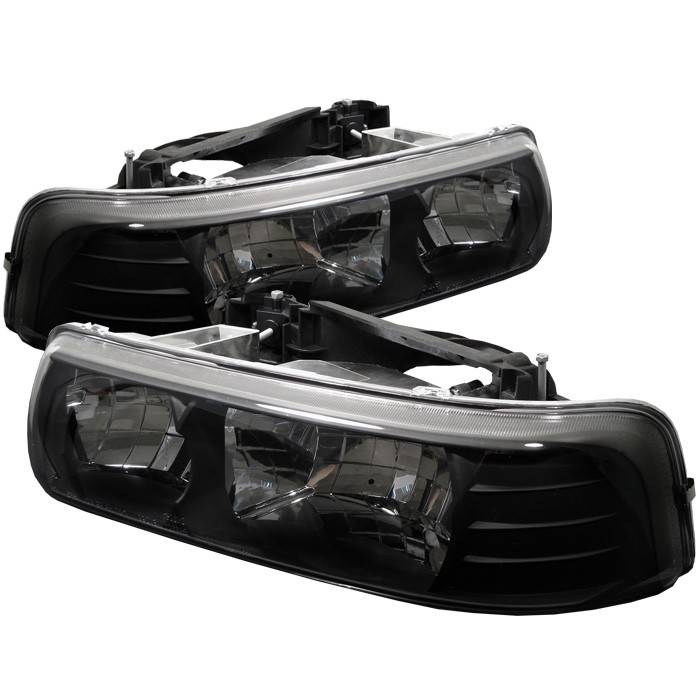 Spyder - Chevrolet Tahoe Spyder Crystal Headlights - Black - 333-CSIL99-BK
