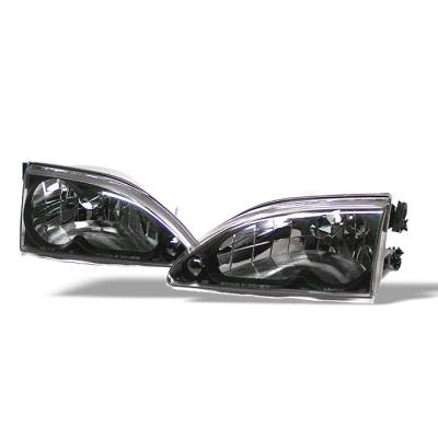 Spyder - Ford Mustang Spyder Crystal Headlights - Black - 333-FM94-BK
