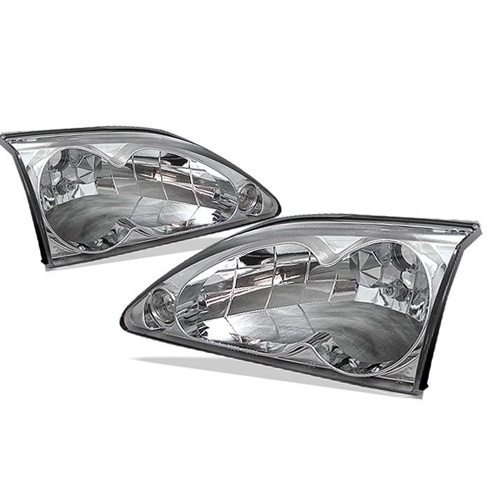 Spyder - Ford Mustang Spyder Crystal Headlights - Chrome - 333-FM94-C